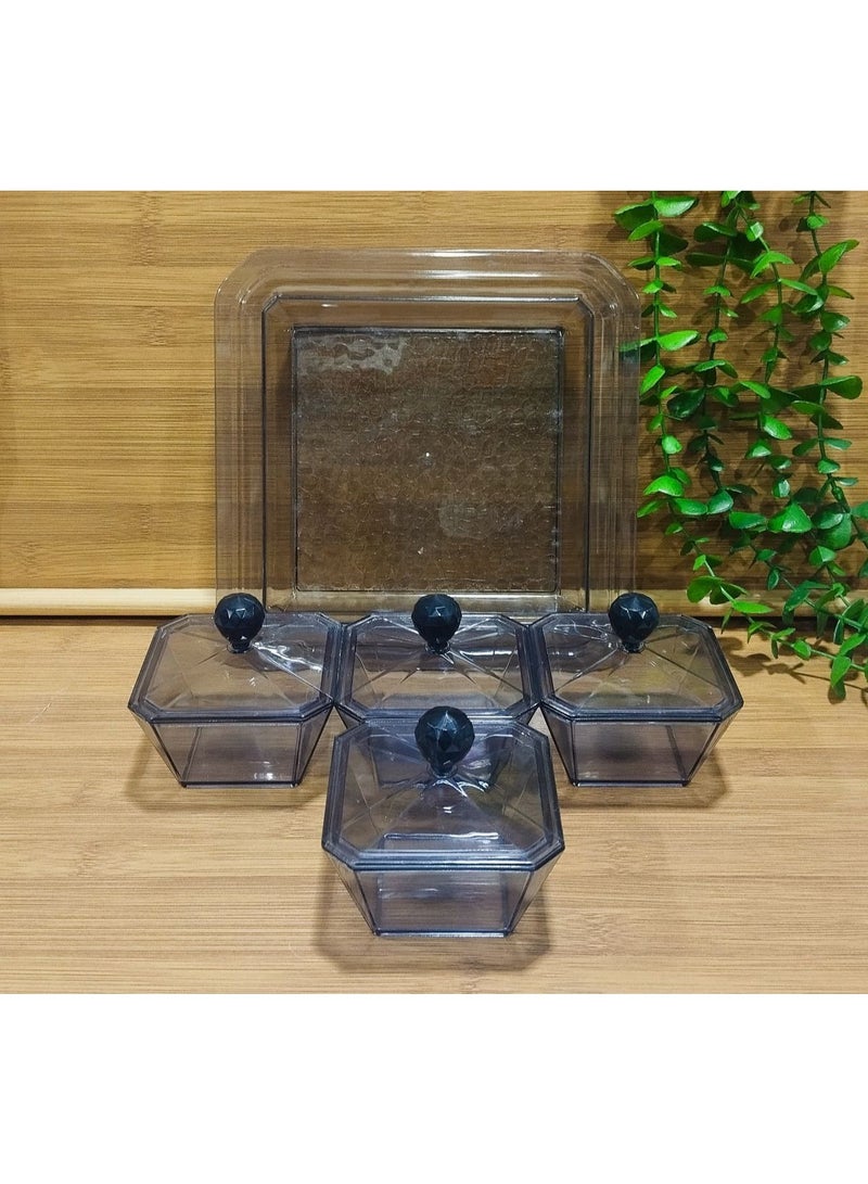 طقم تسالي اكريليك 4*1 -فاميه - Image 2